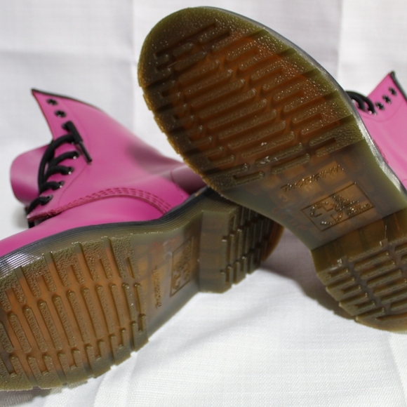 Dr. Martens Pink Lace Up Boots - Picture 6 of 10